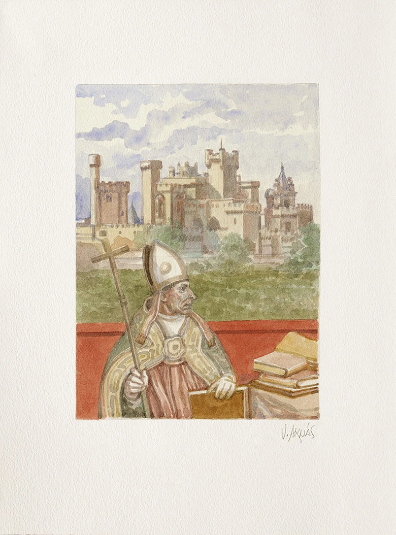 A painting of a person holding a staff

AI-generated content may be incorrect.